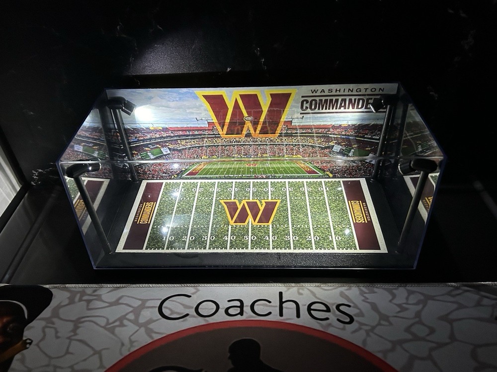 Washington Commanders  Custom 2 Mini Helmet display case w/ LED lights