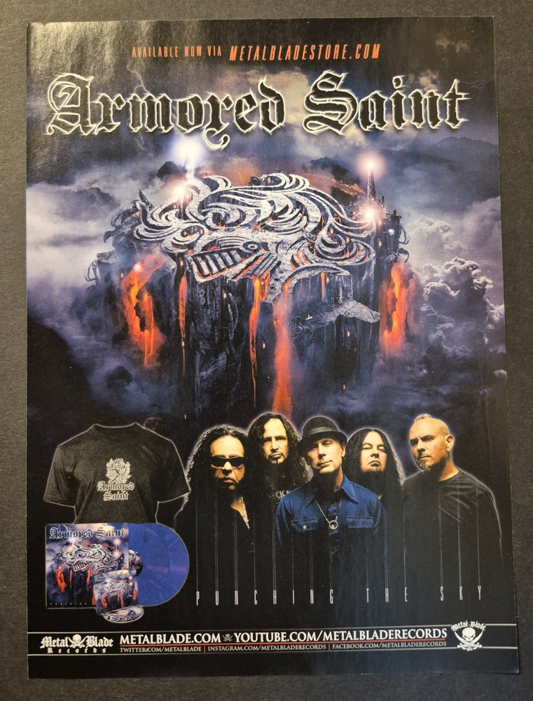 ARMORED SAINT "Punching the Sky" Metal Blade ~ Magazine Print/Promo Ad 2020