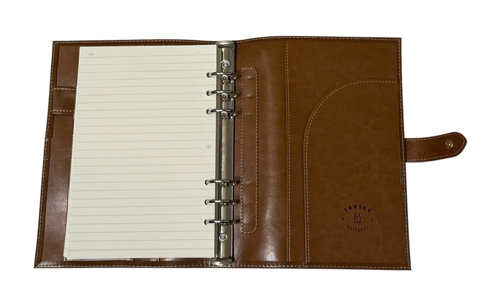 Forest Loose Leaf Leather Notebook ~ Brown ~ NEW