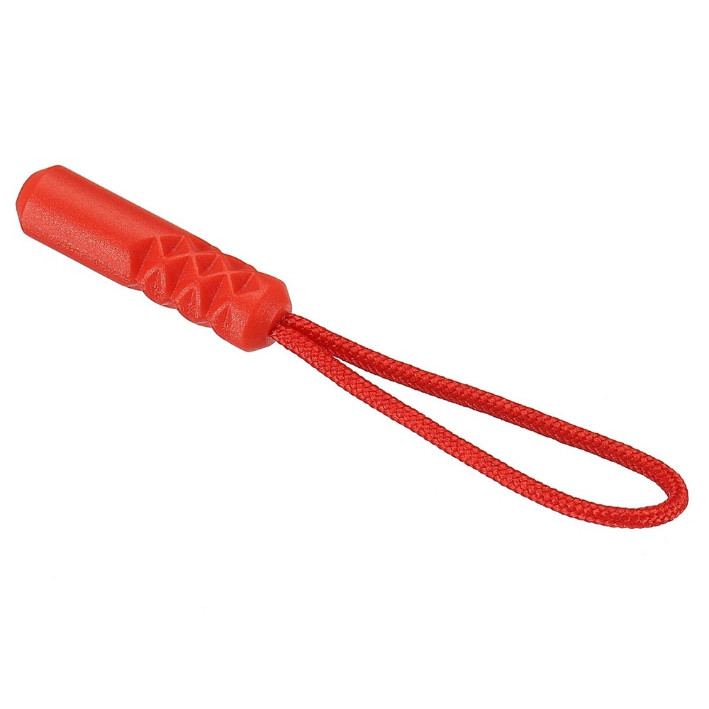 Zipper Pulls Extension Handle Cord, 20 Pack Plastic Cylindrical Head, Red