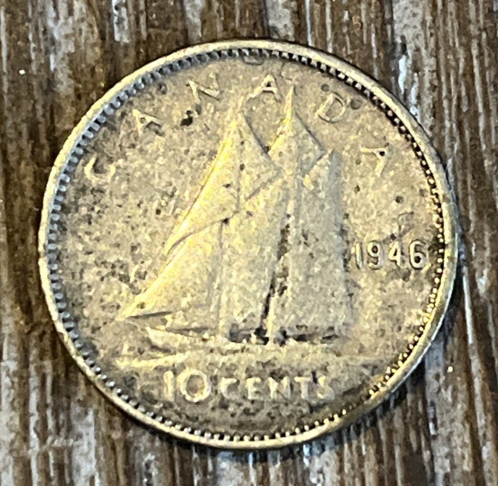 1946 - Canada dime - Silver - Canadian 10 cent