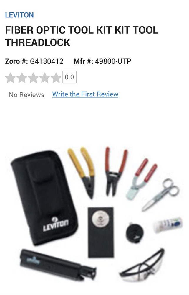 leviton fiber optic Tool Kit