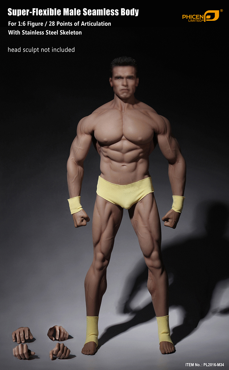 TBLeague Phicen M34 Male Seamless Muscular Body w/ Steel Skeleton 1/6