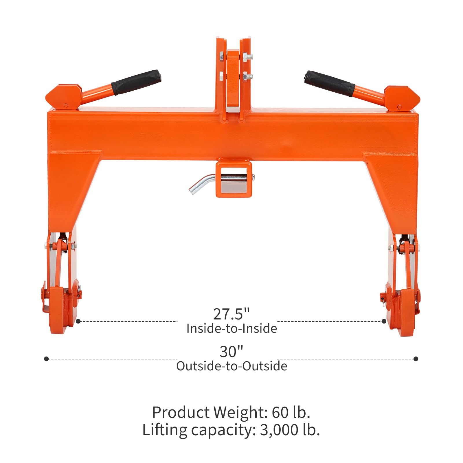 3000lb 3 Point Quick Hitch Adapter Attach For Category 1 & 2 Cat 1 Cat2 Tractor
