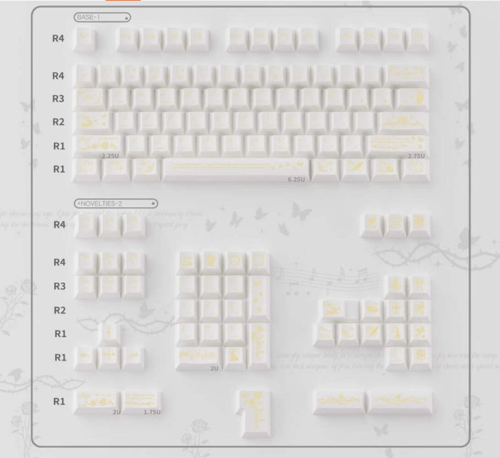 Champagne Whisper Keycap Set