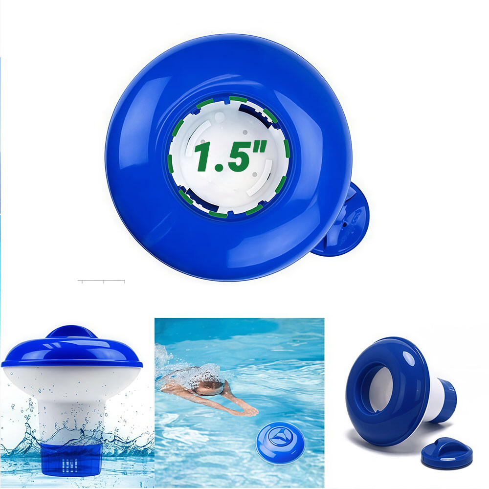 Floating Spa Chlorine Dispenser Twist Lock Cap,Adjustable Flow,Small Pool Safe