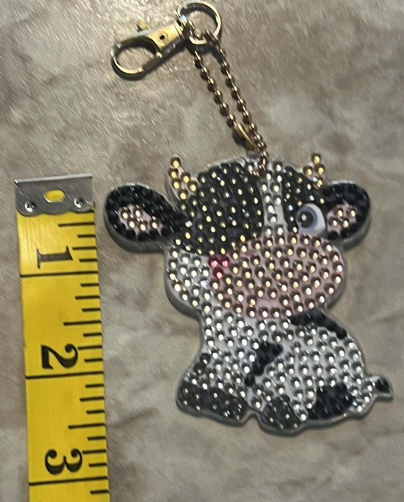 Diamond Painted Keychain / Ornament Winking Cow