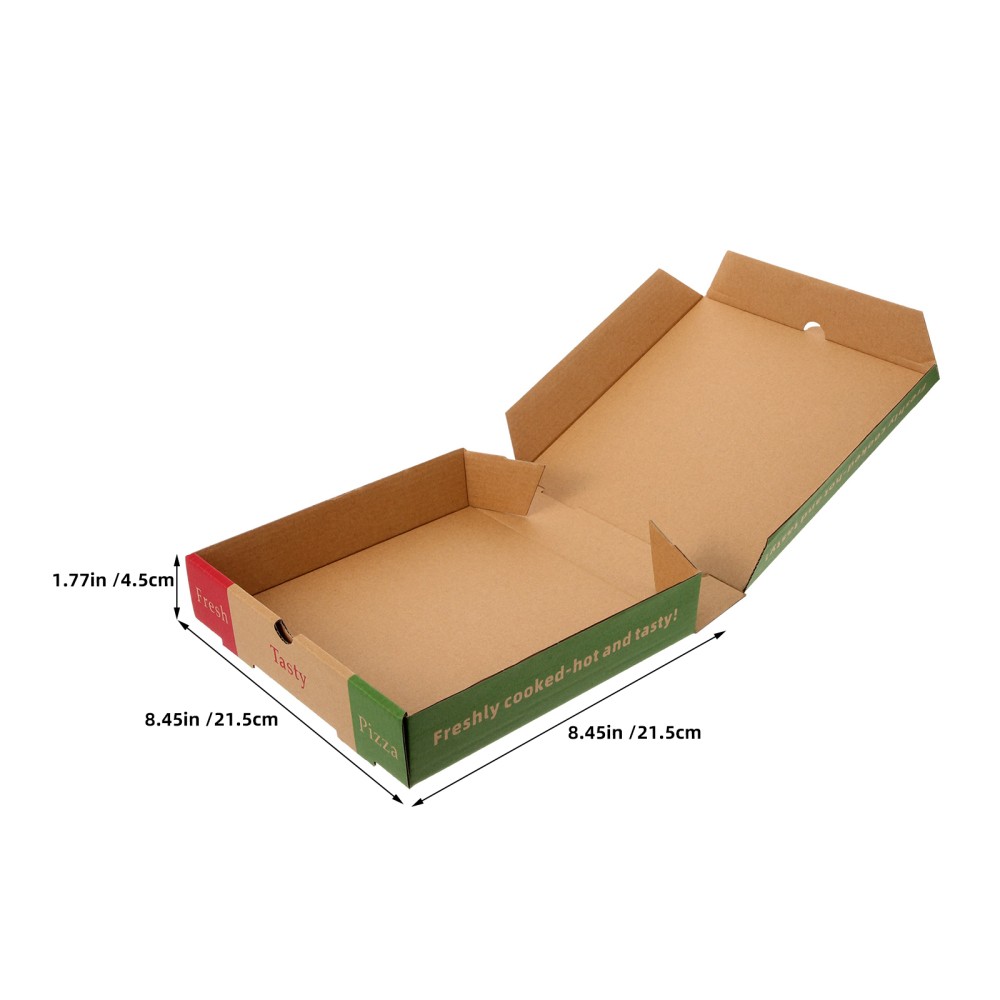 5 Pcs Pizza Packaging Box Folding Container Fodable Containers Case