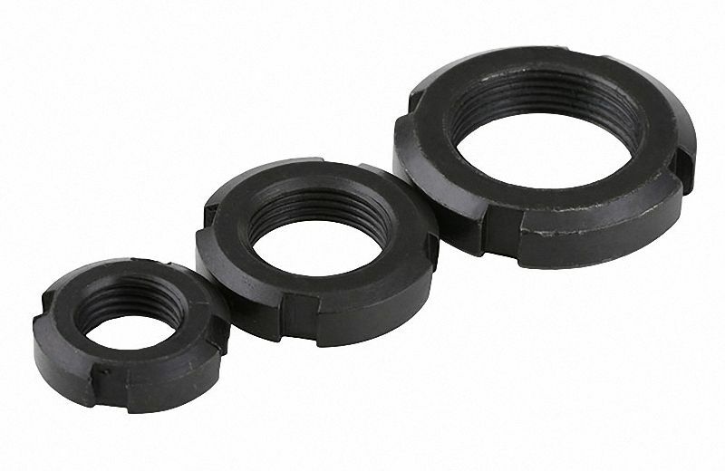 Nut M10 - M60 Select Left Hand Fine Thread Locknut Slotted Nut Retaining Castle