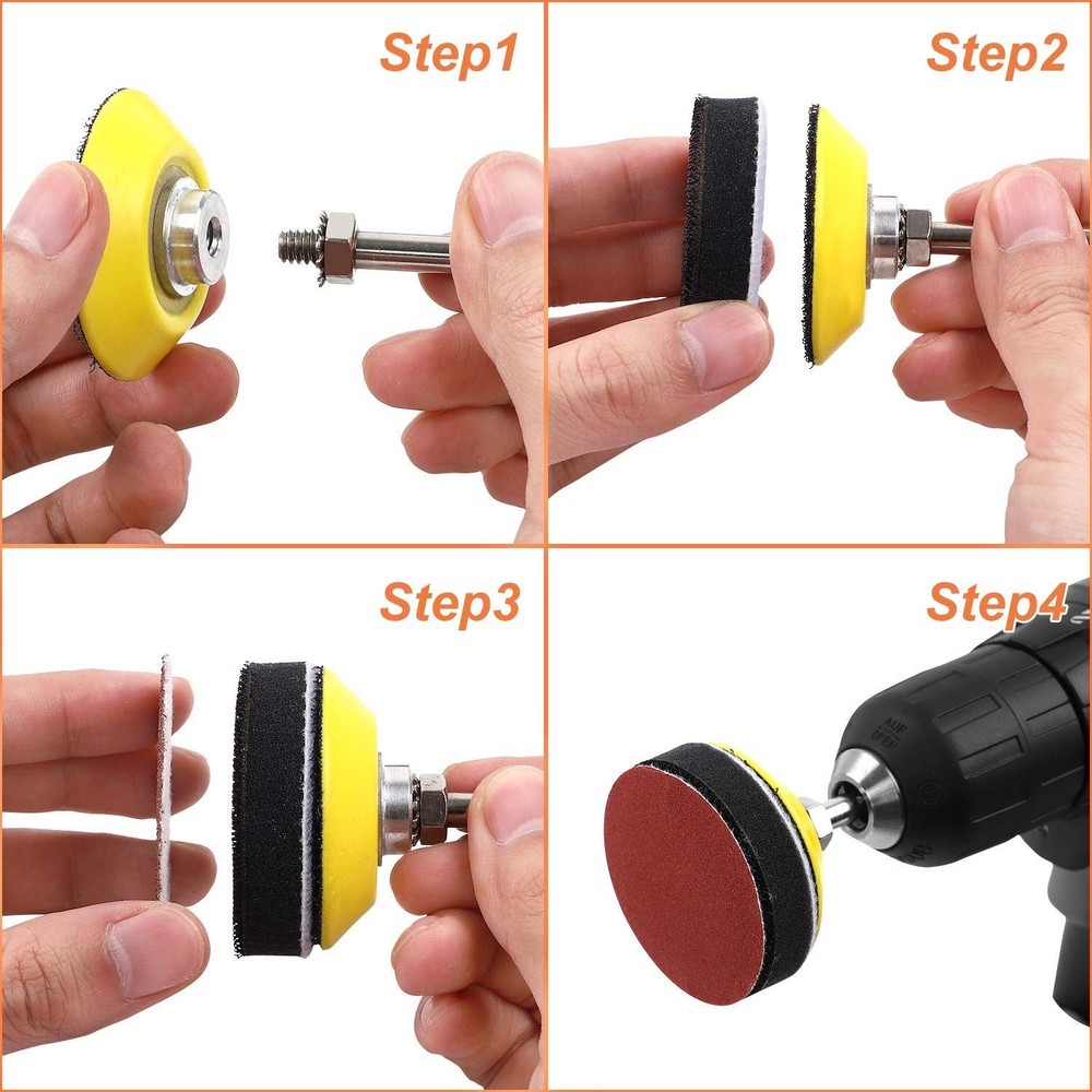 2 Inch 50mm Soft Foam Interface Sponge Pad 10 Pack 2" Hook and Loop Replaceme...