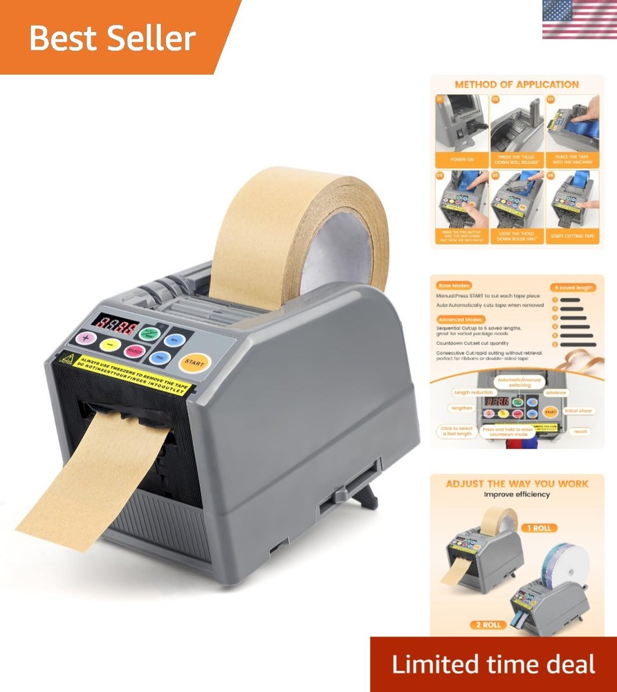 Portable Automatic Tape Cutter with Memory Settings - Enhance Packing Efficiency
