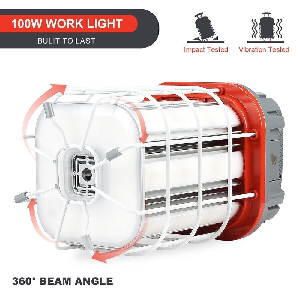 100W LED Temporary Work Light Linkable Constructions Industrial Jobsite Lighting
