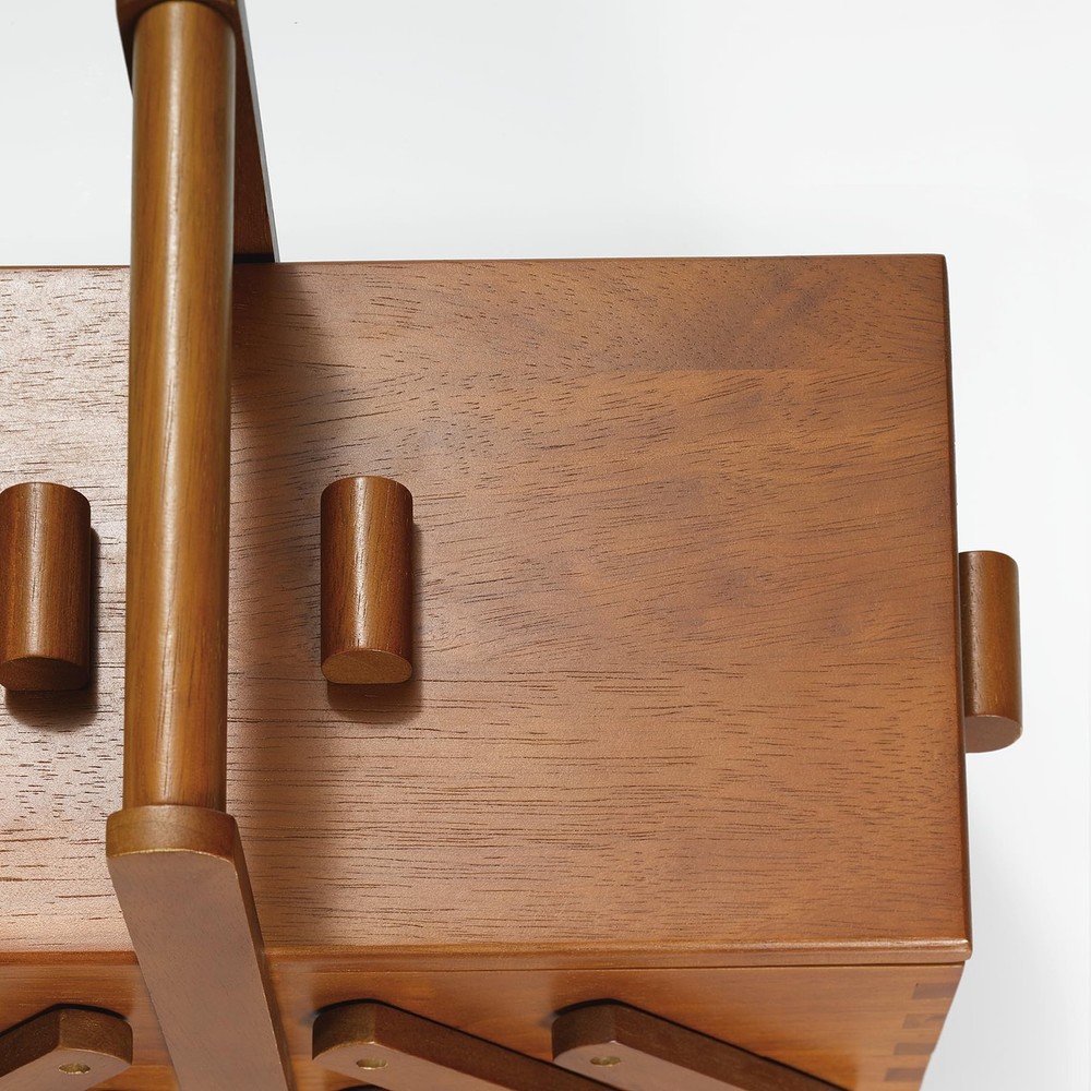 Wooden Sewing Box, White