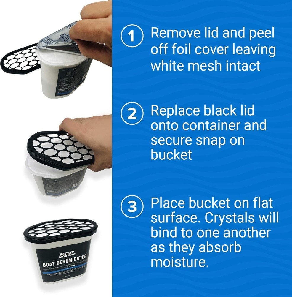 13-Ounce Activated Charcoal Dehumidifier Bucket - Automatic Moisture Control