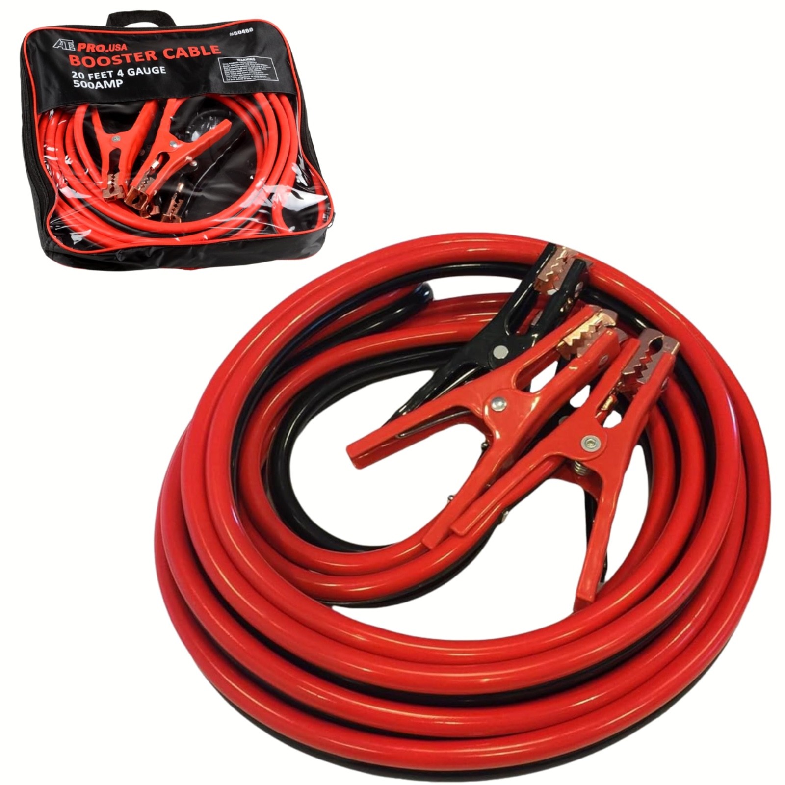 4 Gauge 20-Feet Jumper Cables, Booster Cables for Car, SUV & Trucks Battery