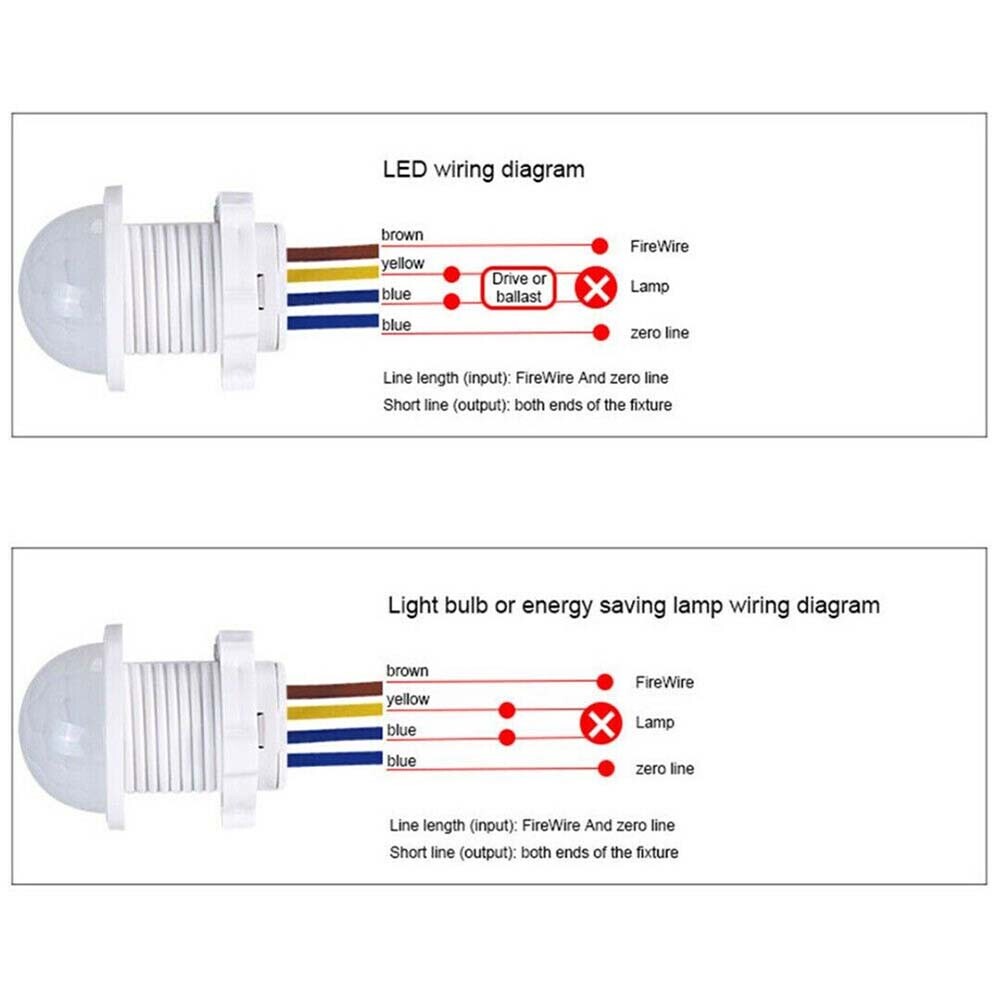 110V220V PIR Infrared Motion Sensor Detector Smart Switch Light Lamp Switch Auto