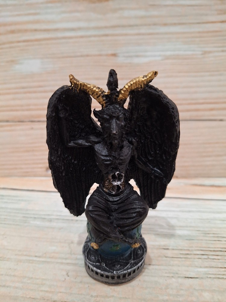 Templar Sabbatic Goat Baphomet Satan Black / Size 4.5" X 2.5" / Devil / Evil