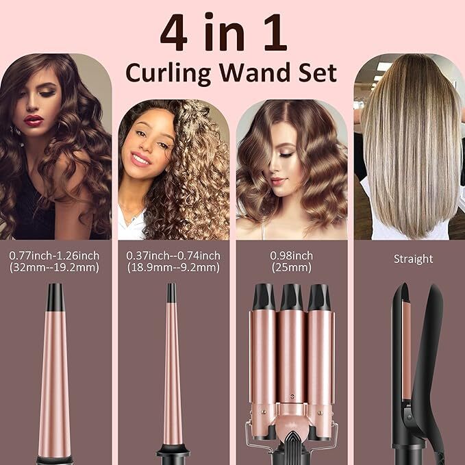 New Professional Curling Wand Set