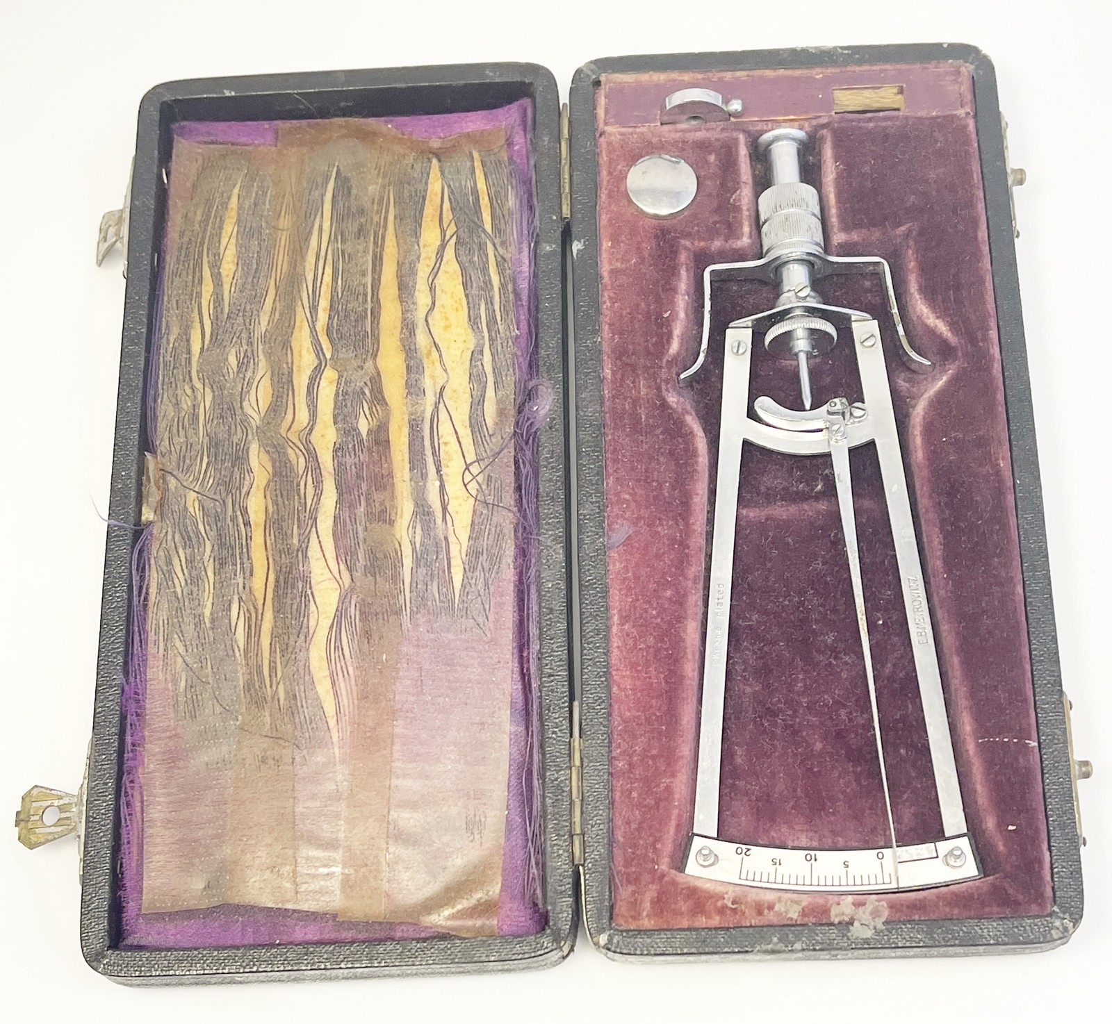 Antique Professor Schiotz Tonometer Traoular Pressure Optometrist Tool w/ Case