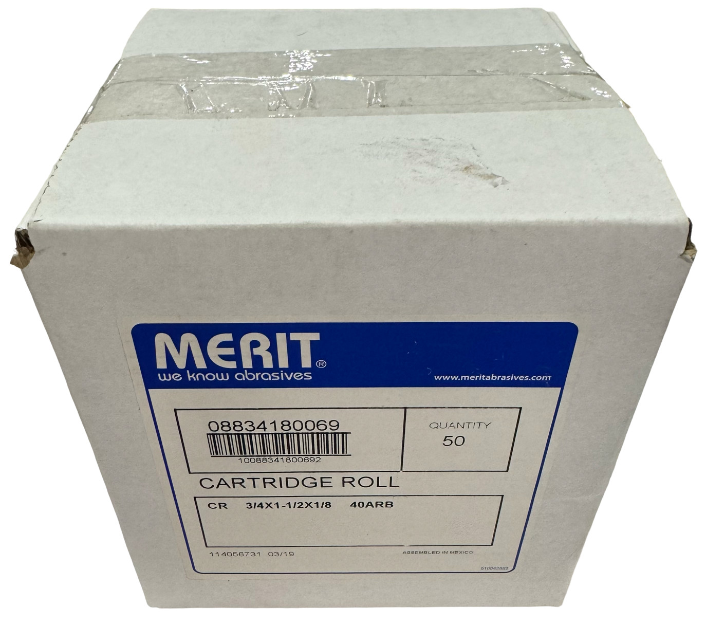 Merit 3/4" x 1-1/2" x 1/8" Cartridge Roll AO Straight Half Glued Pencils 100pk
