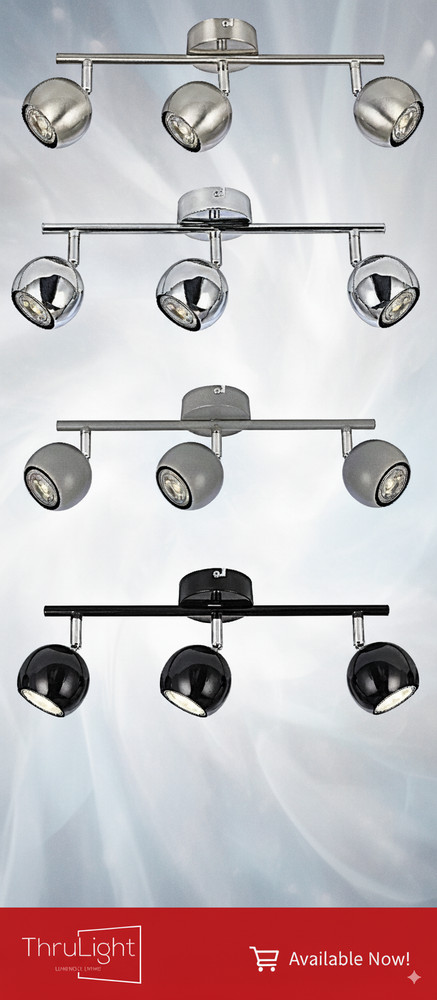 Modern Adjustable 3 Way LED Eyeball Ceiling Light Fixture