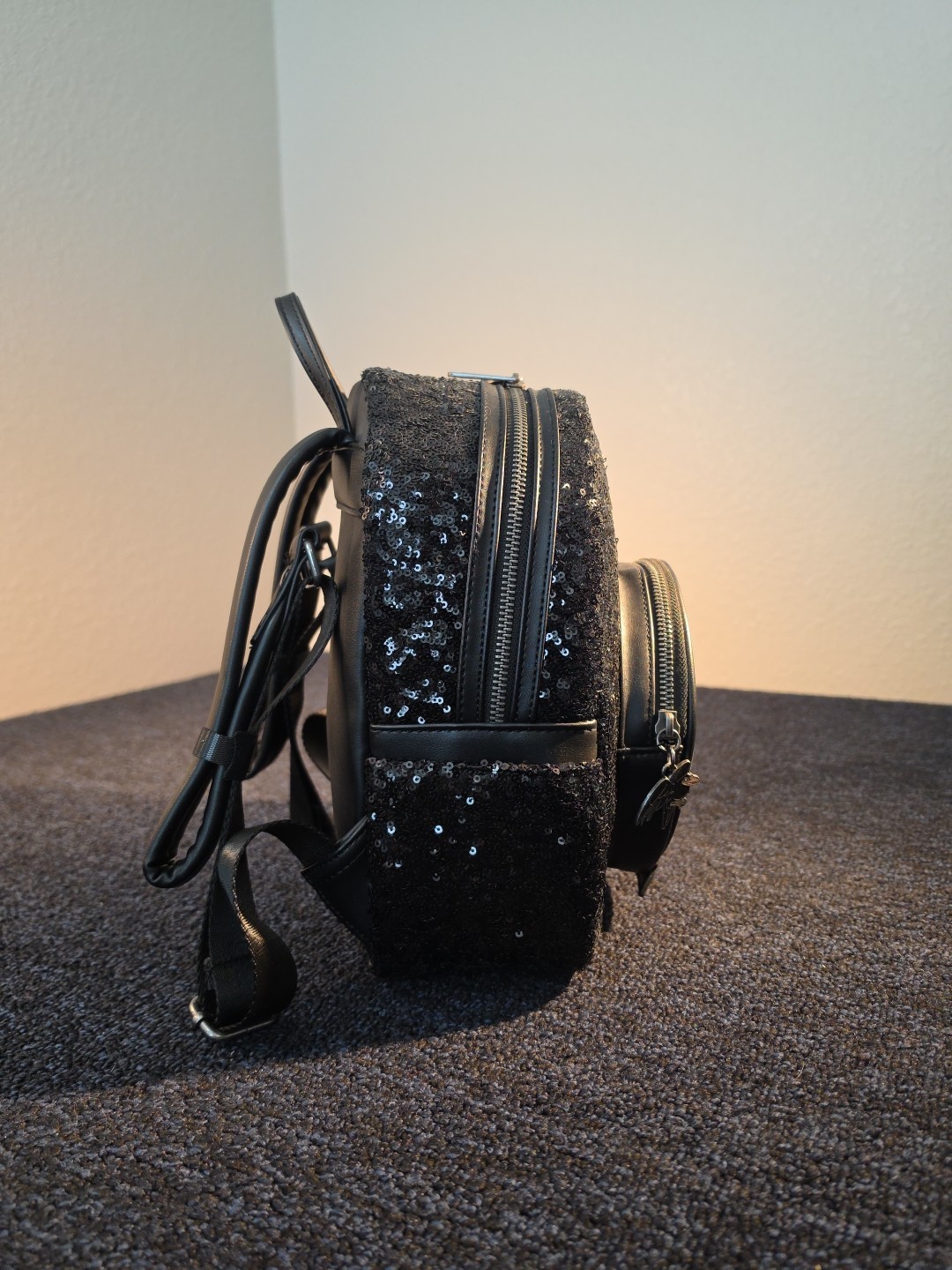 Loungefly Disney Villains Maleficent Dragon Sequin Snow Globe Mini Backpack