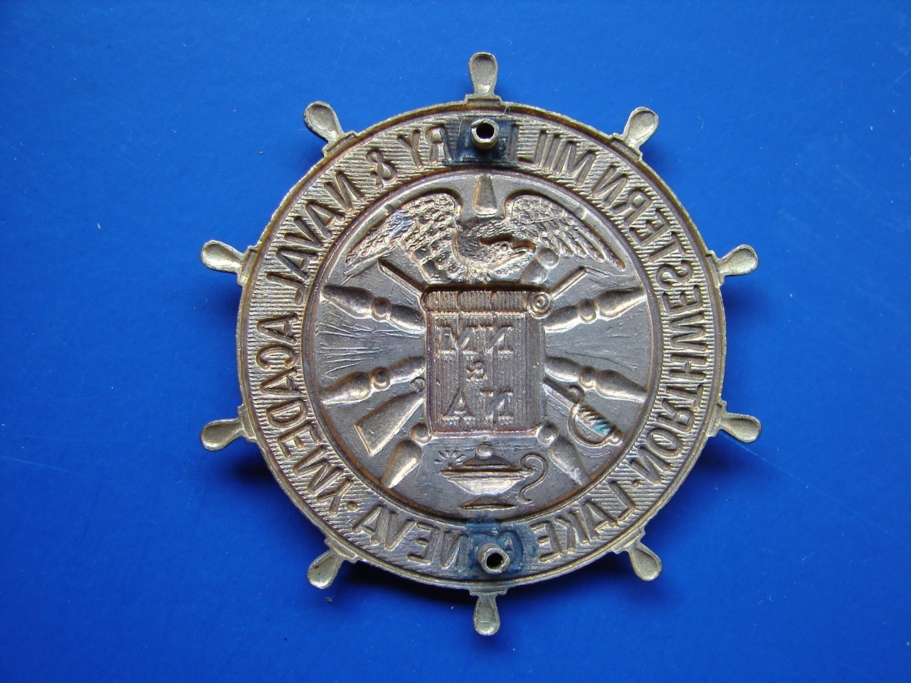 RARE OLD U.S. NORTHWESTERN MILITARY & NAVAL ACADEMY LAKE GENEVA WISCONSIN BADGE