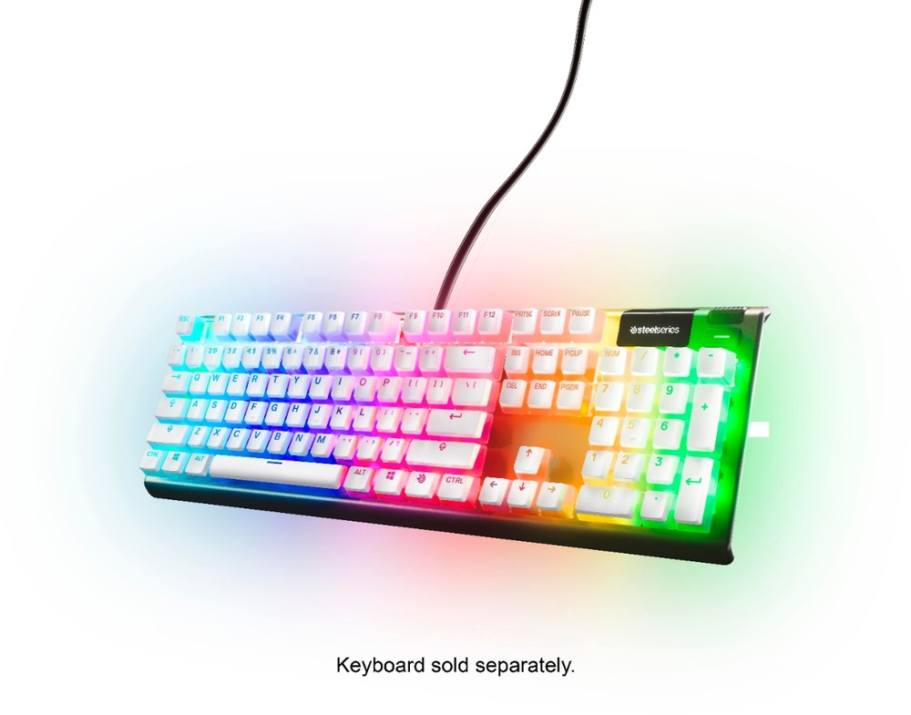 SteelSeries - PRISMCAPS Universal Double Shot PBT Keycaps - White