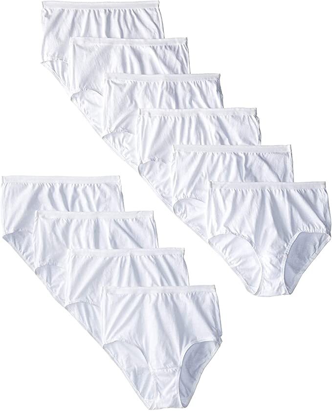 10 pack Fruit of the Loom Cotton BRIEF Underwear White Size -  6 ~ 7 ~ 8