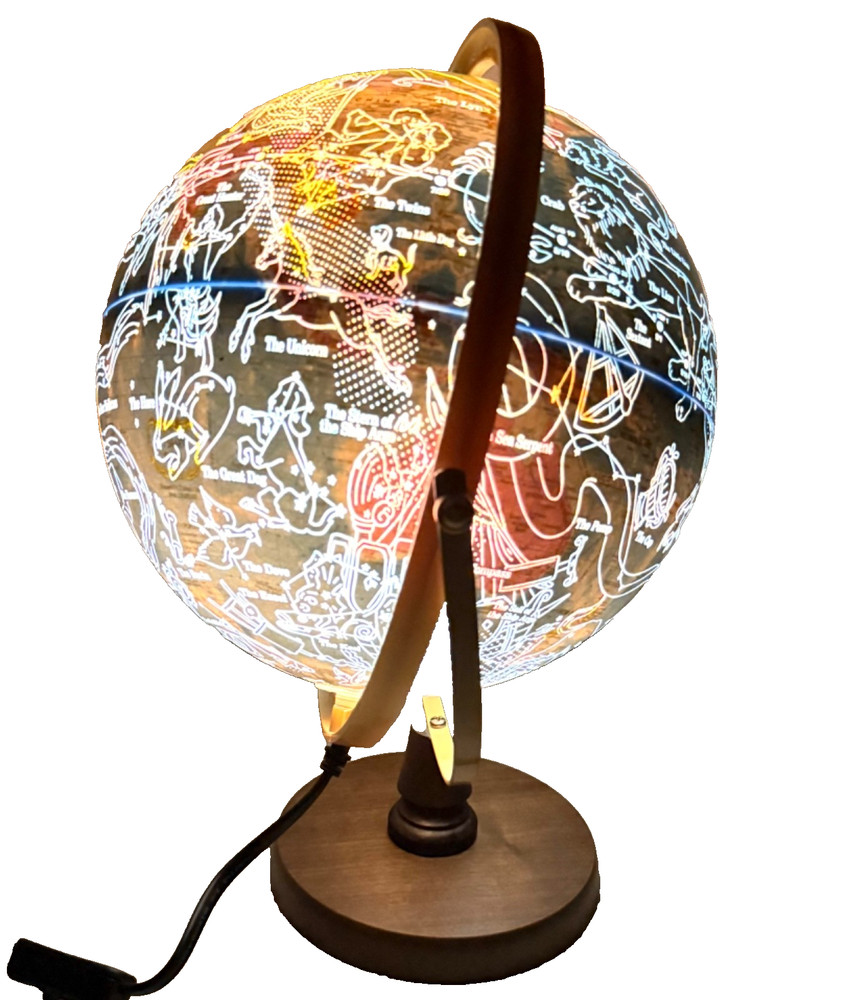 Illuminated Constellation World Globe