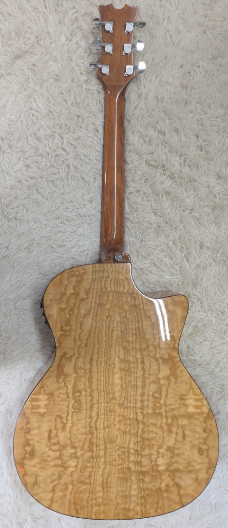 Dean EQAL GN Exotica Quilt Ash LEFTY Acoustic-Electric Guitar in Natural Finish