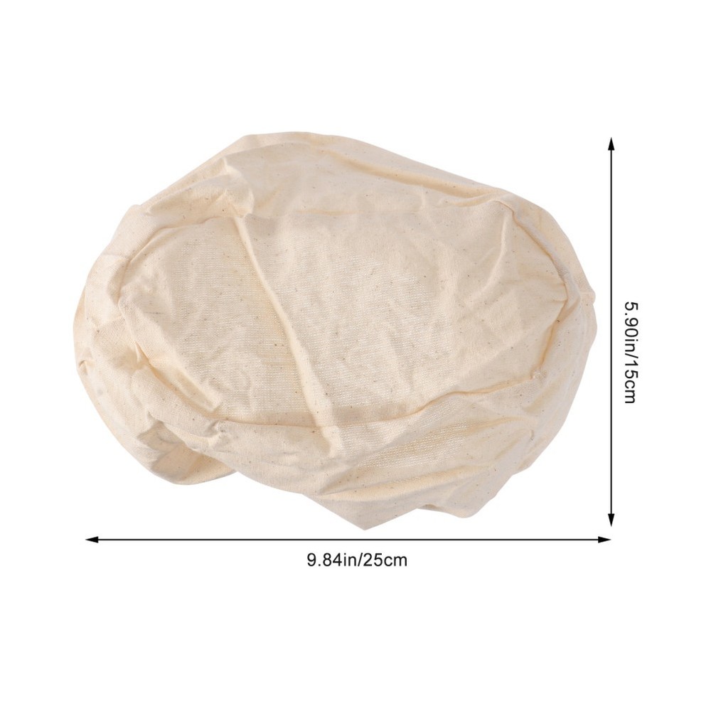 2PCS Bread Basket Cloth Covers Basket Liners for Bakery Home Kitchen (Oval)