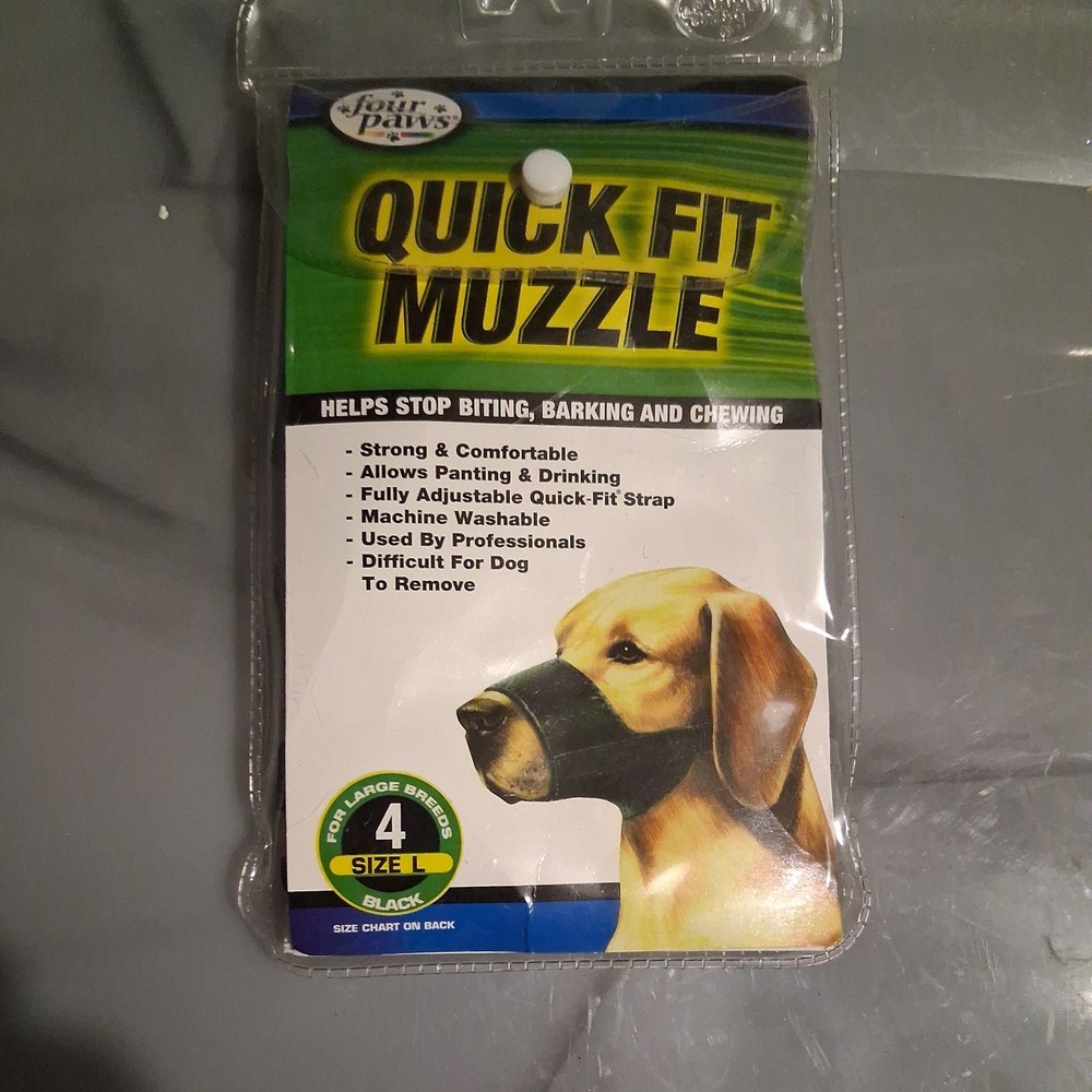 New- Four Paws, Quick Fit Dog Muzzle, Size 4 (L)