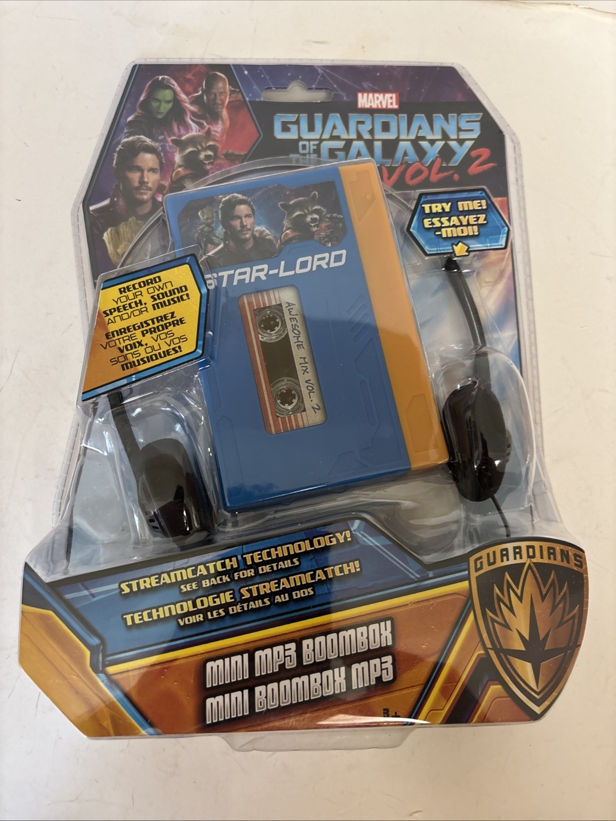 MARVEL Guardians of the Galaxy Vol. 2 Star Lord Walkman Mini MP3 Player Boombox