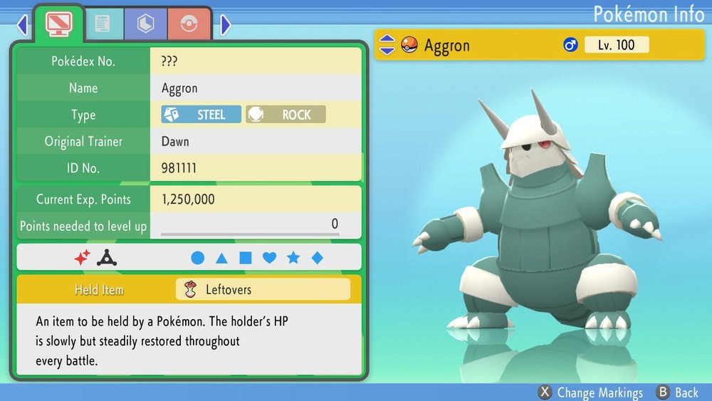 Shiny Aggron 6IVs Pokemon BDSP