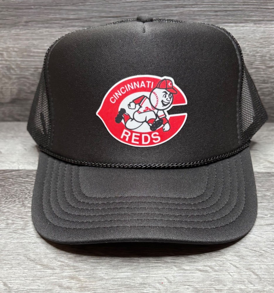 Cincinnati reds  Foam Snap Back Trucker Hat twill logo