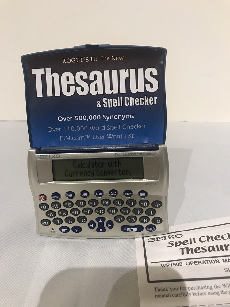 Seiko WP1500 Multi-Purpose Spell Check, Thesaurus, Directory Calculator