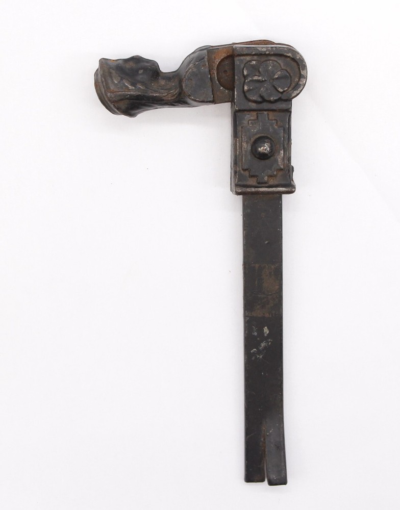 Antique Figural Cast Iron Window Shutter Pull Piece