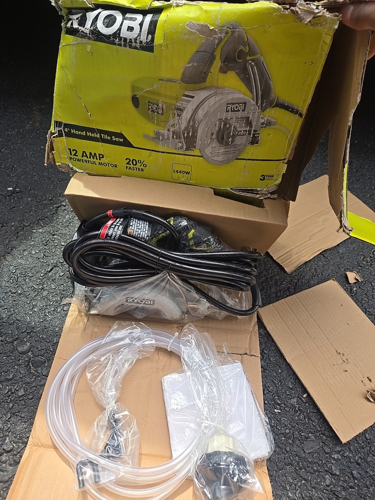 (NEW) RYOBI "4" HAND HELD TILE SAW.