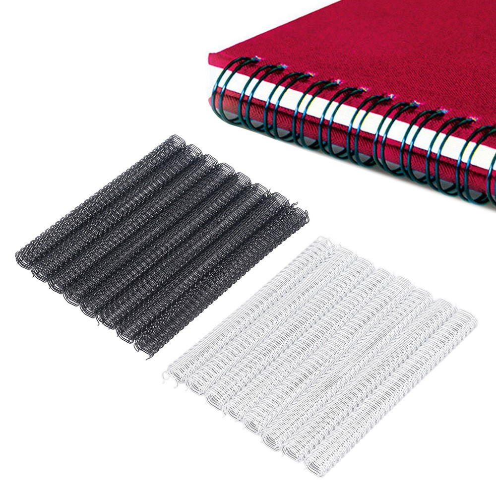 100x Double Loop Wire Binding Spines 9/16Inch 34Loop 3:1 Pitch 120Sheet Capacity