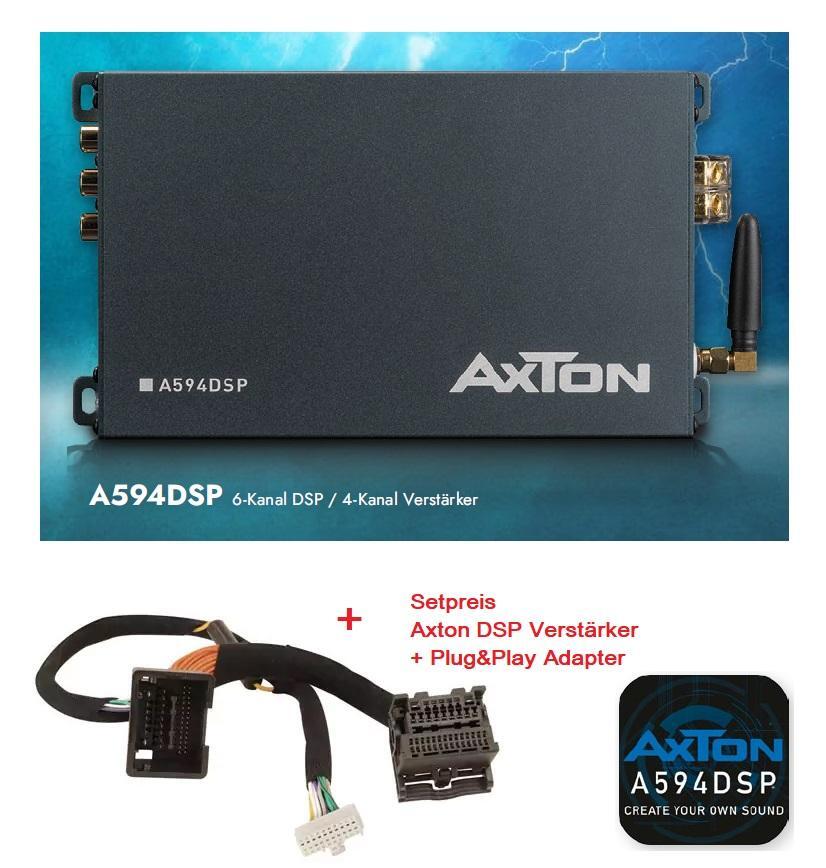 AXTON A594DSP Set Amplifier DSP with Plug & Play Adapter Compatible with Volvo