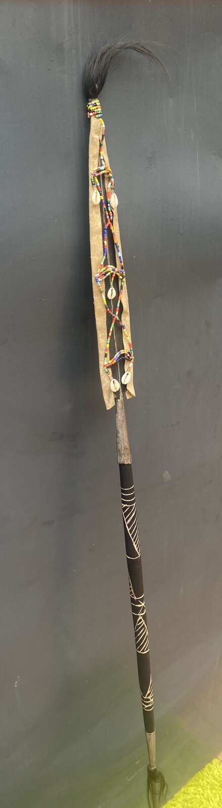 African Samburu Maasai Spear Kenyan Antique Hunting Spear H - 67.5 inches