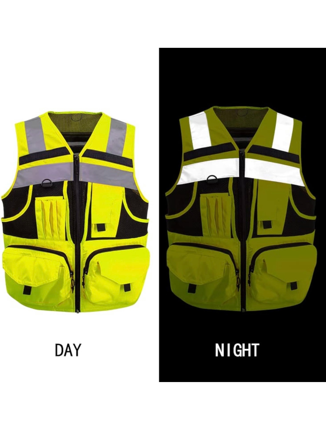 3M Reflective Stripes Safety Vest Workwear For Men And Women Hi-Vis Vest