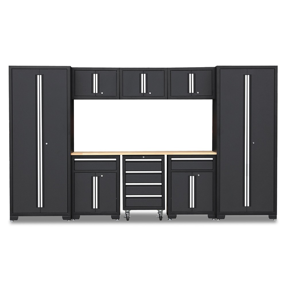 Garage Storage Cabinet System 9-Pcs Workshop Set Cabinets and Storage System