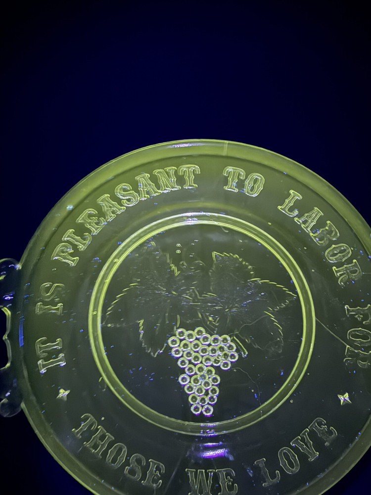 Glass Serving Plate with Inscription