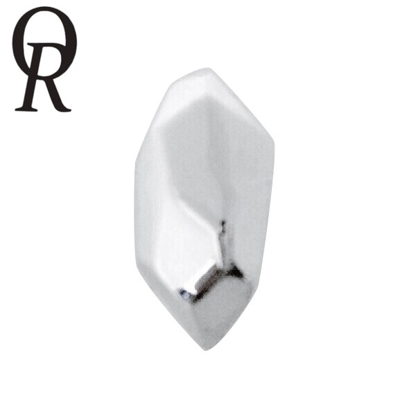 Quiet Room Simple Oval Stud Silver Earring (Single)