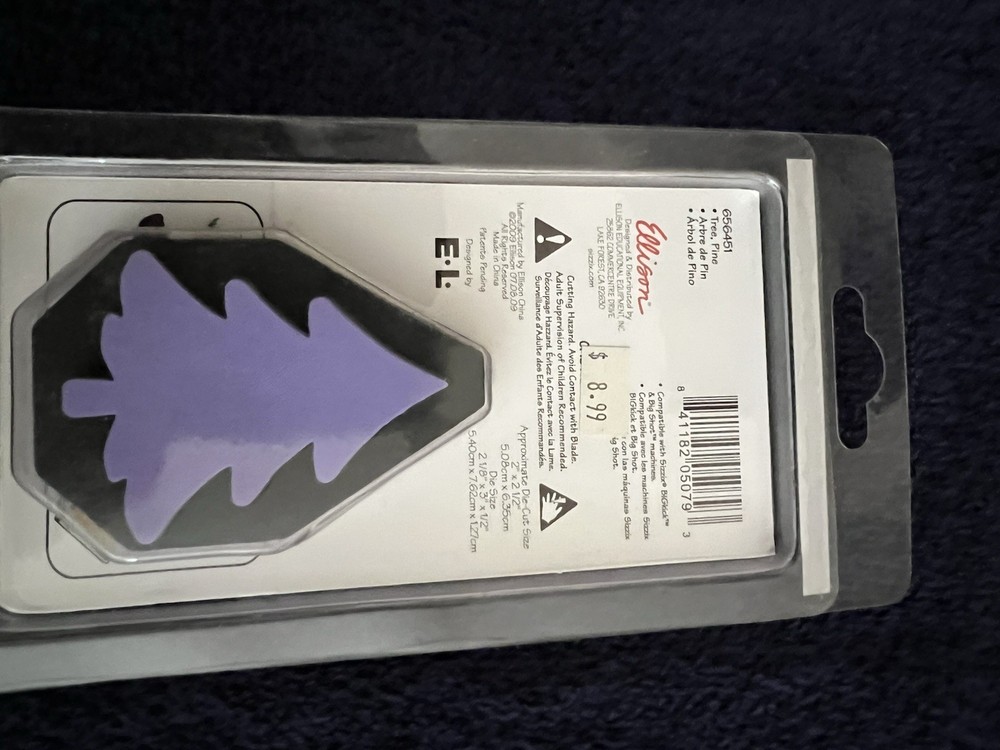 NOS Sizzix Die #656451 Tree, Pine Mover & Shapers