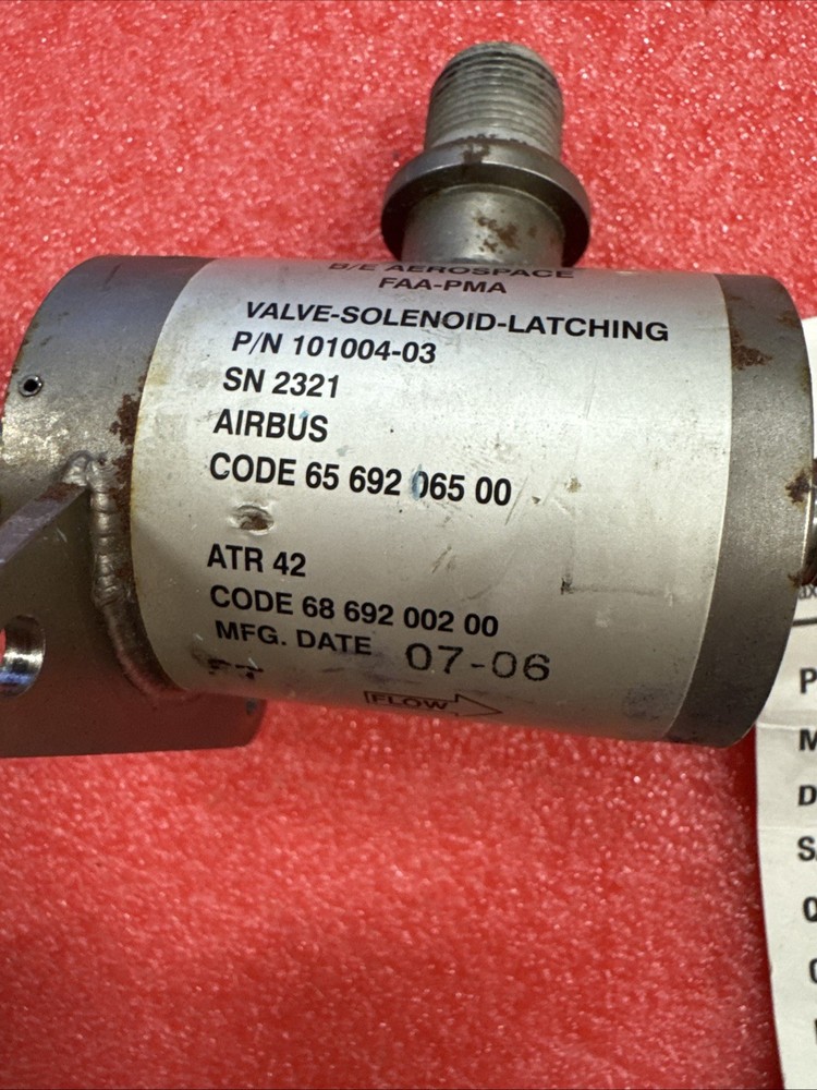 B/E Aerospace Valve Solenoid Latching, PN: 101004-03 bin18