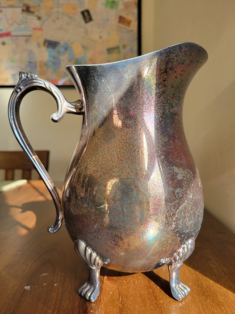 Leonard Silverplate Pitcher with Decorative Paw Feet Post-1940
