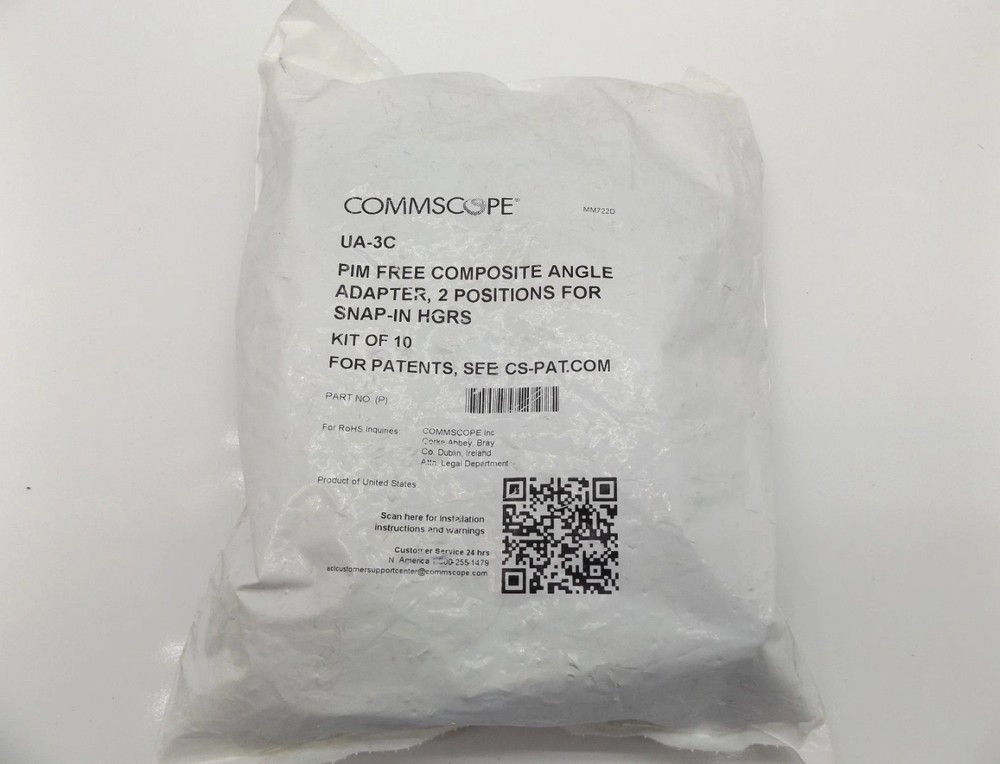 10 Pack  CommScope - UA-3C - , polymer angle adapter 2 position snap-in HGRS